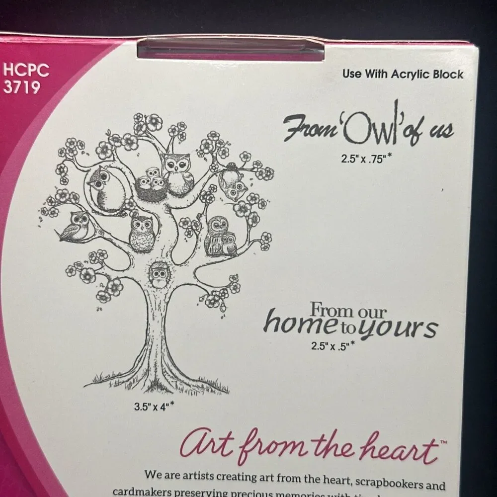 Heartfelt Creations SUGAR HOLLOW TREE Stamp Set Owls tree from owl of us